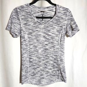 Marmot Women's Short Sleeve Workout Active Gray & White Top XS